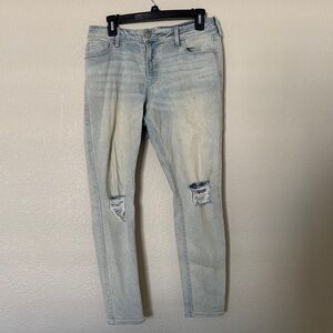 Old Navy Light Wash Distressed Skinny Jeans
